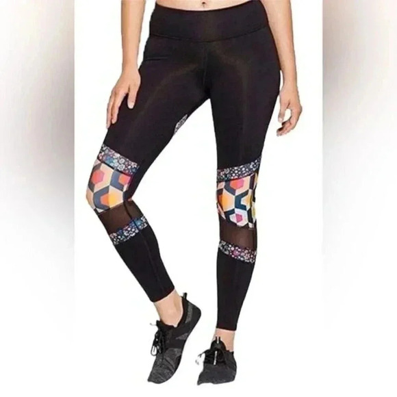Joy Lab Black Floral Retro Print Leggings Size Small. #Athletic #workout - Picture 1 of 5